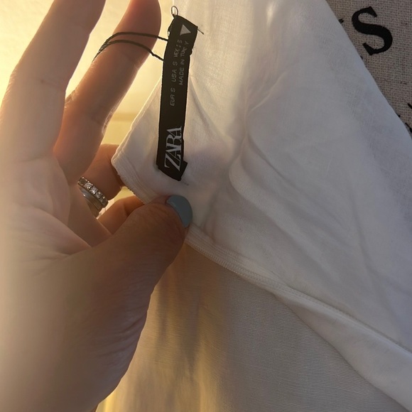 Zara White Halter Sundress Sleeveless Casual - Picture 6 of 8